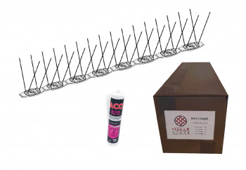 Dissuasori per piccioni 10 m da incollare - Protezione da 8 a 12 cm (2 tubetti di colla)