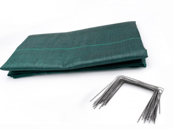 Kit : Toile de paillage 90gr/m² verte + agrafes
